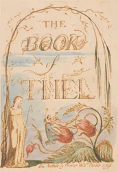 Das Buch Thel, Tafel 2, Titelseite